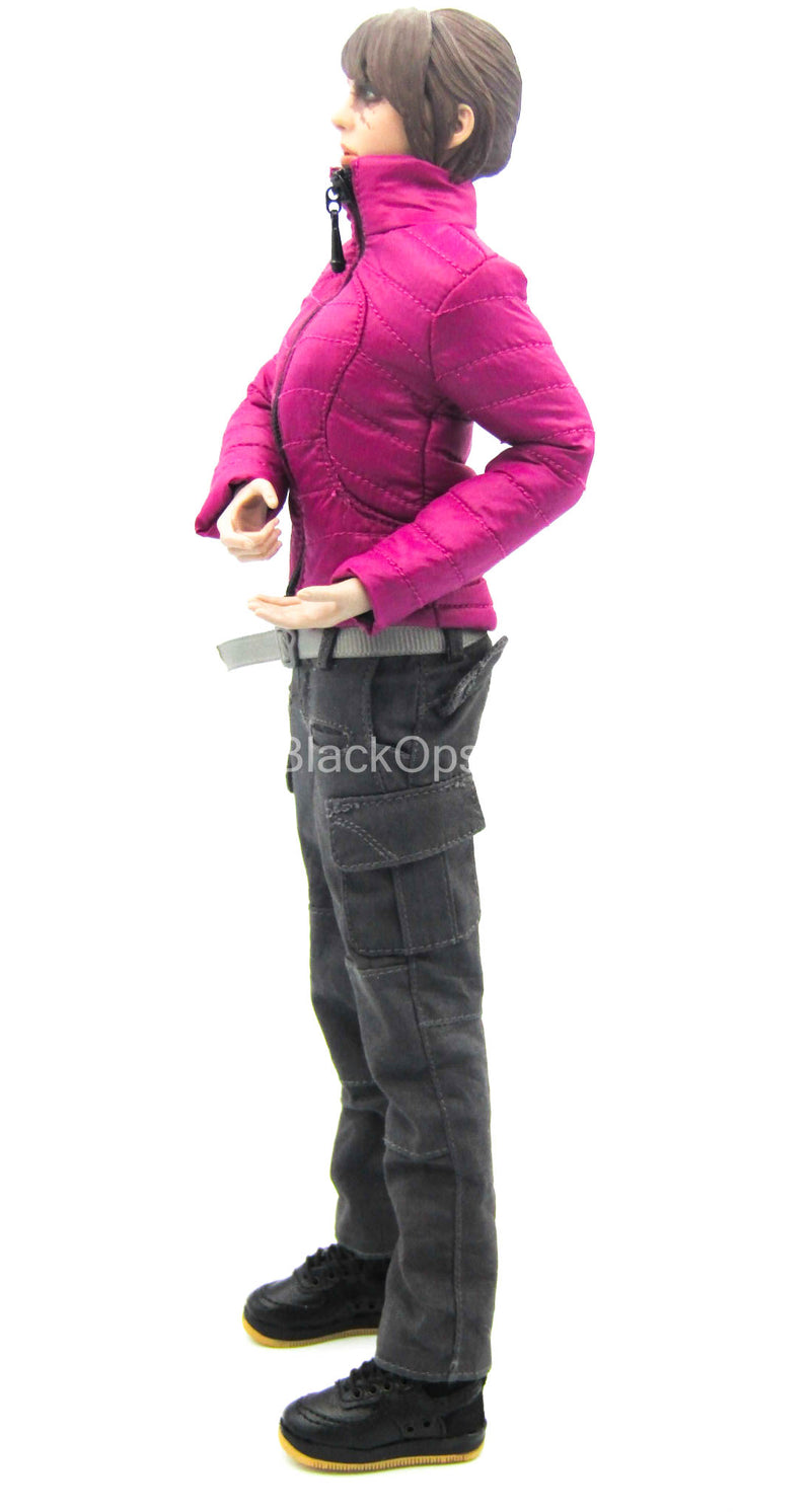 Load image into Gallery viewer, Hot Pink Jacket &amp; Gray Pants w/Harness &amp; Boots
