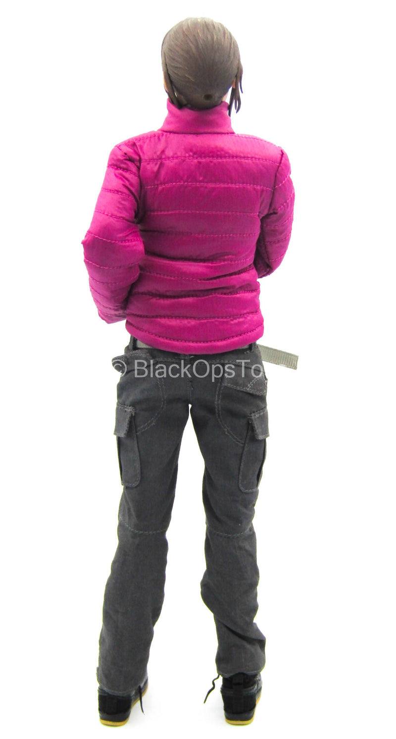 Load image into Gallery viewer, Hot Pink Jacket &amp; Gray Pants w/Harness &amp; Boots
