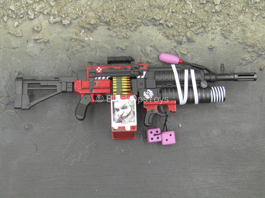 Batman Arkham Harley Quinn - Red & Black Light Machine Gun