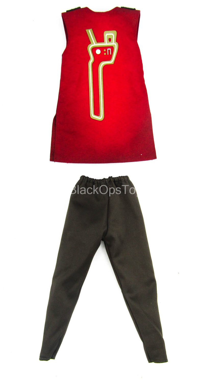 Load image into Gallery viewer, Thor Ragnarok - Intergalactic Barber - Red Long Vest w/Brown Pants
