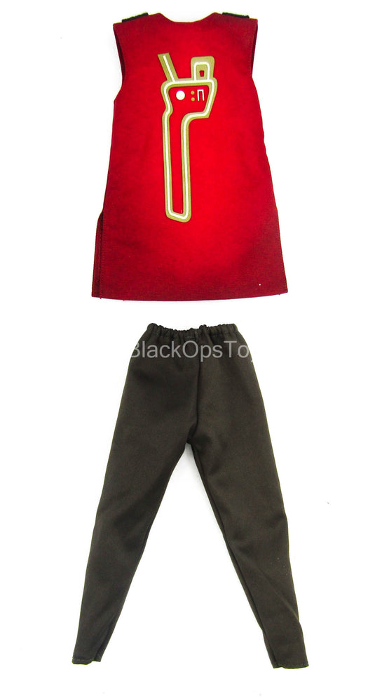 Thor Ragnarok - Intergalactic Barber - Red Long Vest w/Brown Pants