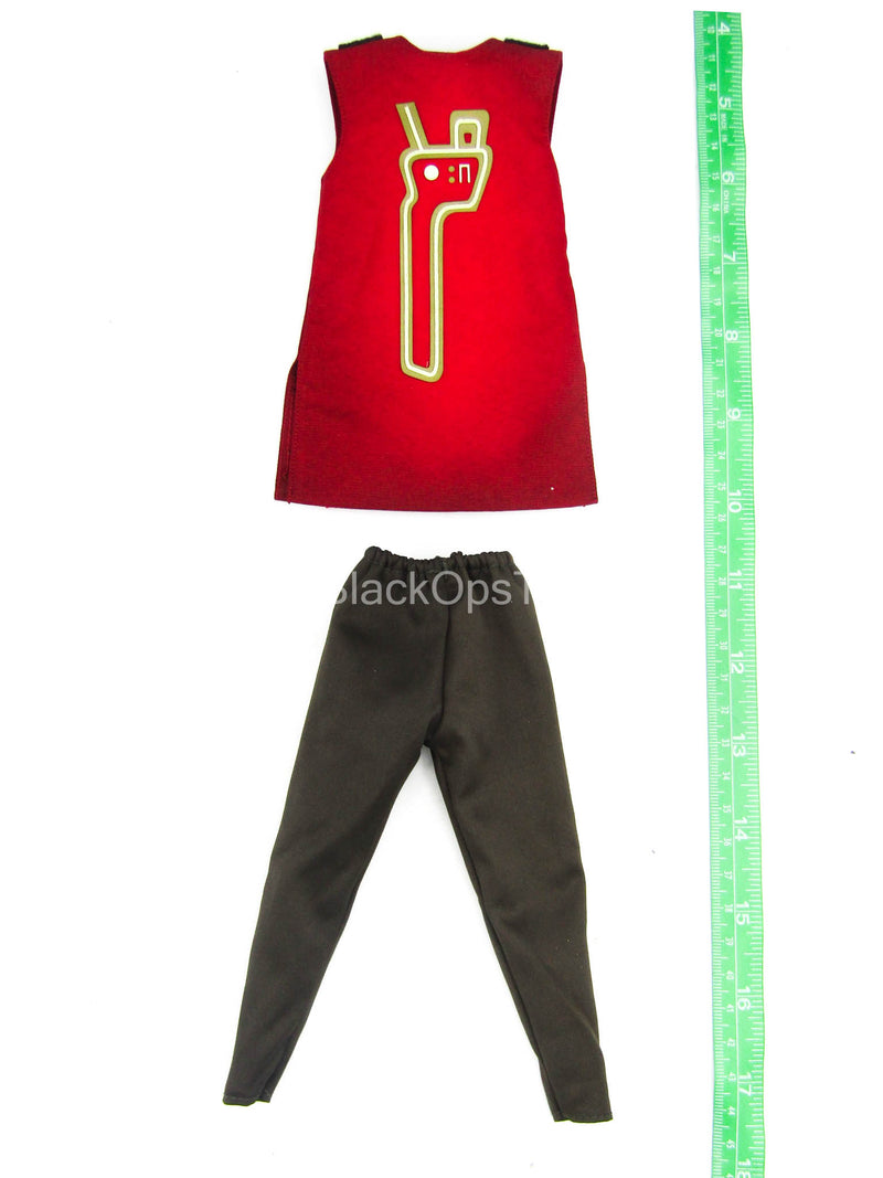 Load image into Gallery viewer, Thor Ragnarok - Intergalactic Barber - Red Long Vest w/Brown Pants
