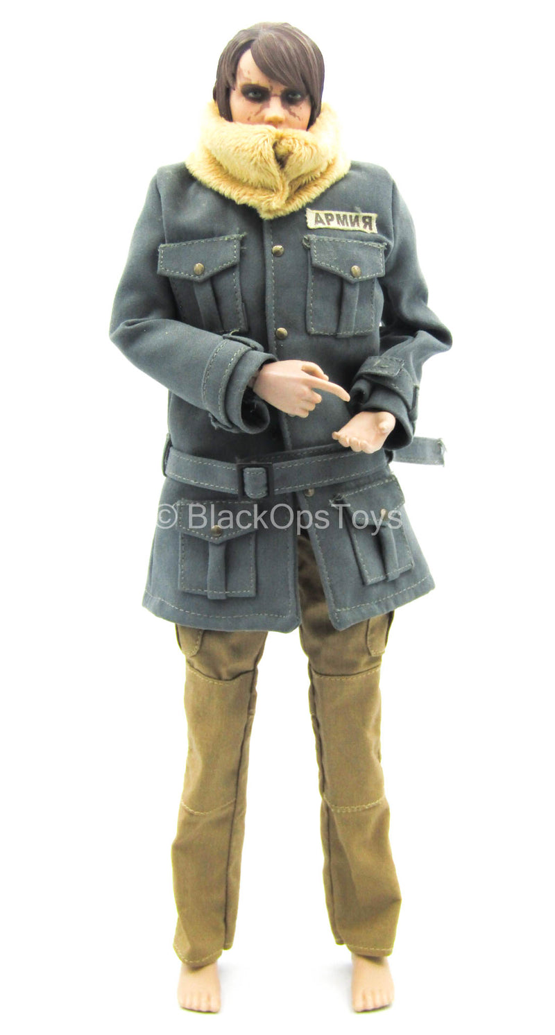 Load image into Gallery viewer, Jacket w/Fur-Like Collar &amp; Brown Pants
