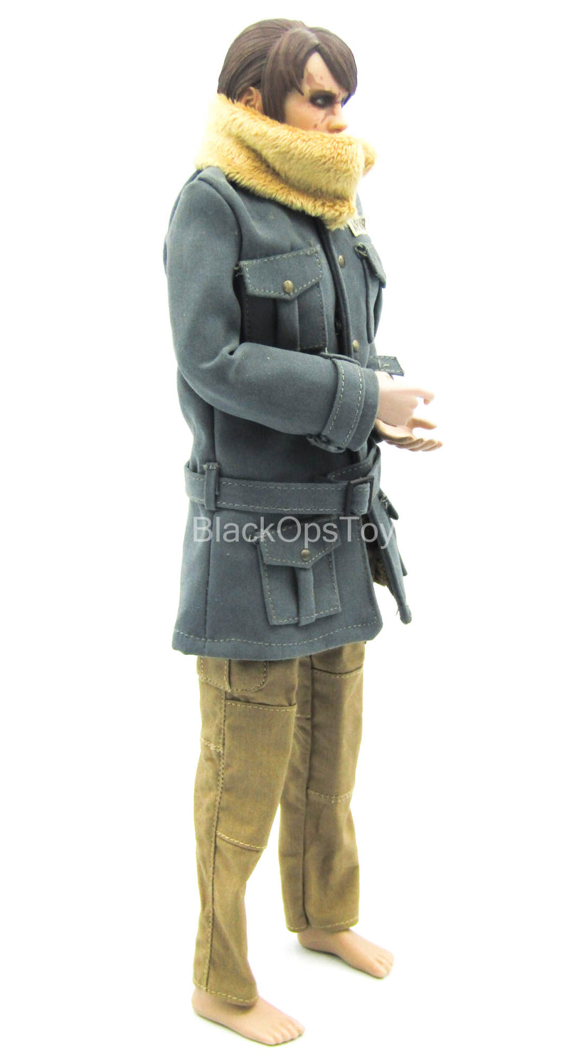 Load image into Gallery viewer, Jacket w/Fur-Like Collar &amp; Brown Pants

