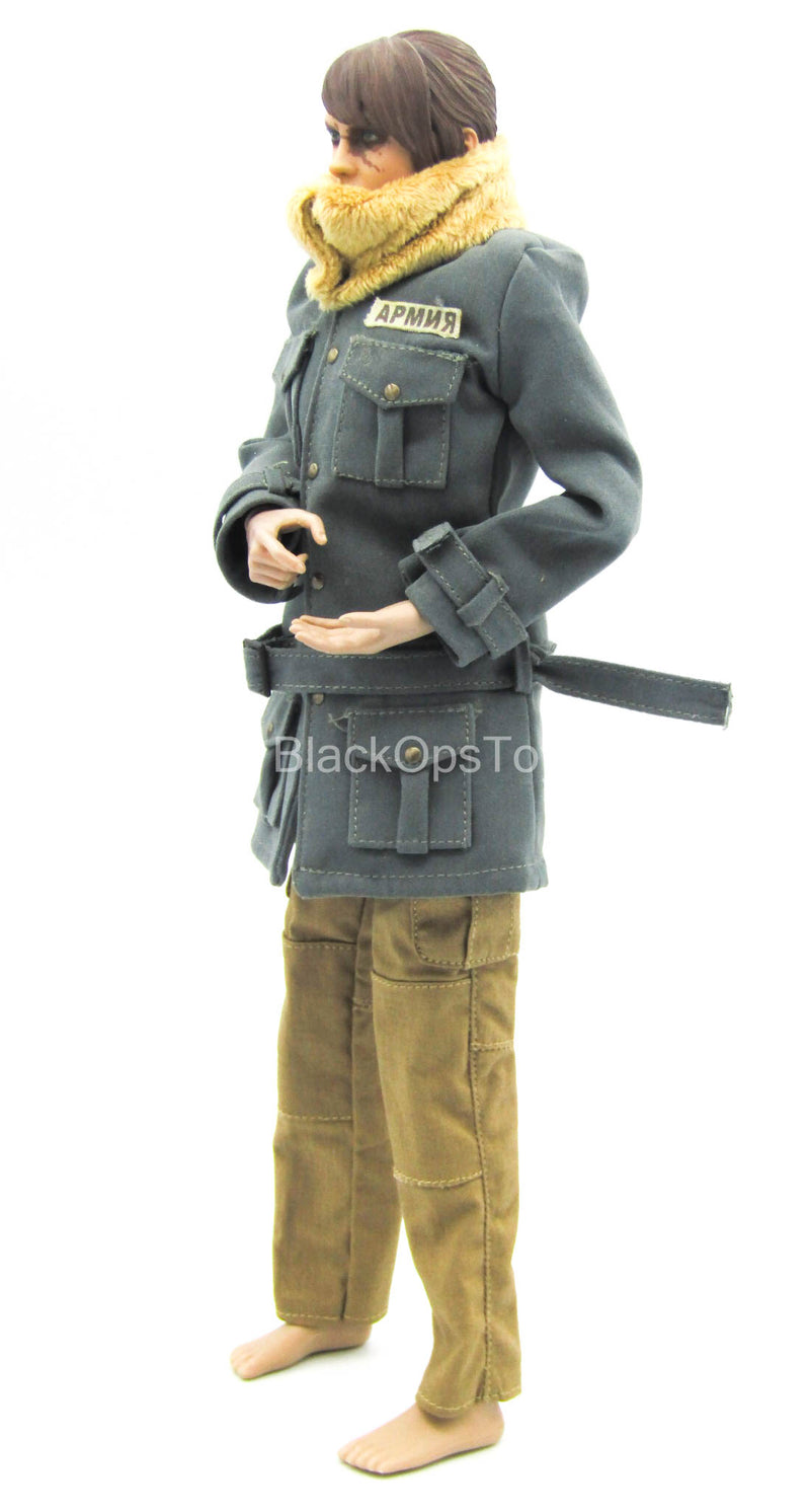 Load image into Gallery viewer, Jacket w/Fur-Like Collar &amp; Brown Pants
