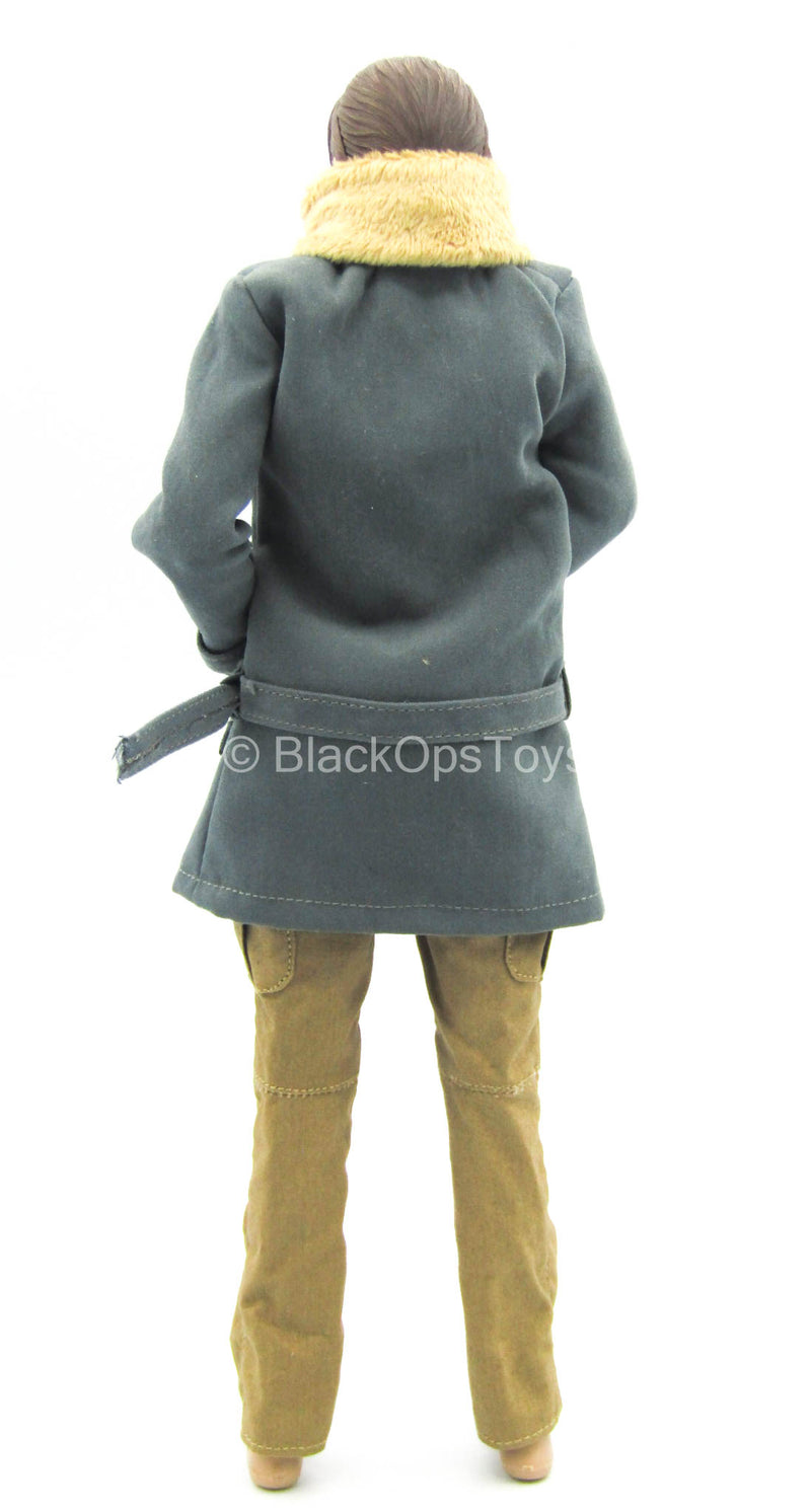 Load image into Gallery viewer, Jacket w/Fur-Like Collar &amp; Brown Pants
