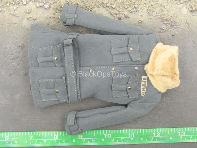 Load image into Gallery viewer, Jacket w/Fur-Like Collar &amp; Brown Pants
