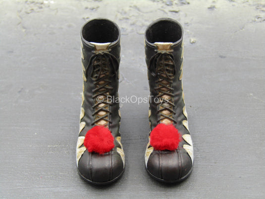 It Chapter 2 Pennywise - Black & White Boots (Peg Type)