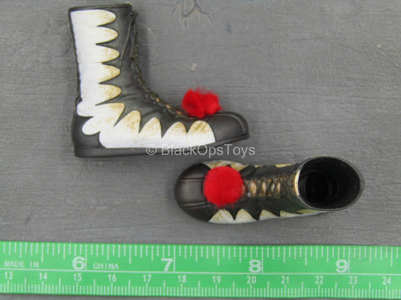 Load image into Gallery viewer, It Chapter 2 Pennywise - Black &amp; White Boots (Peg Type)

