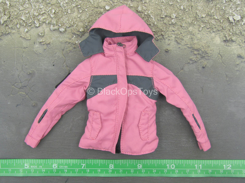 Load image into Gallery viewer, Pink Jacket &amp; Gray Beanie w/Tan Pants &amp; Boots
