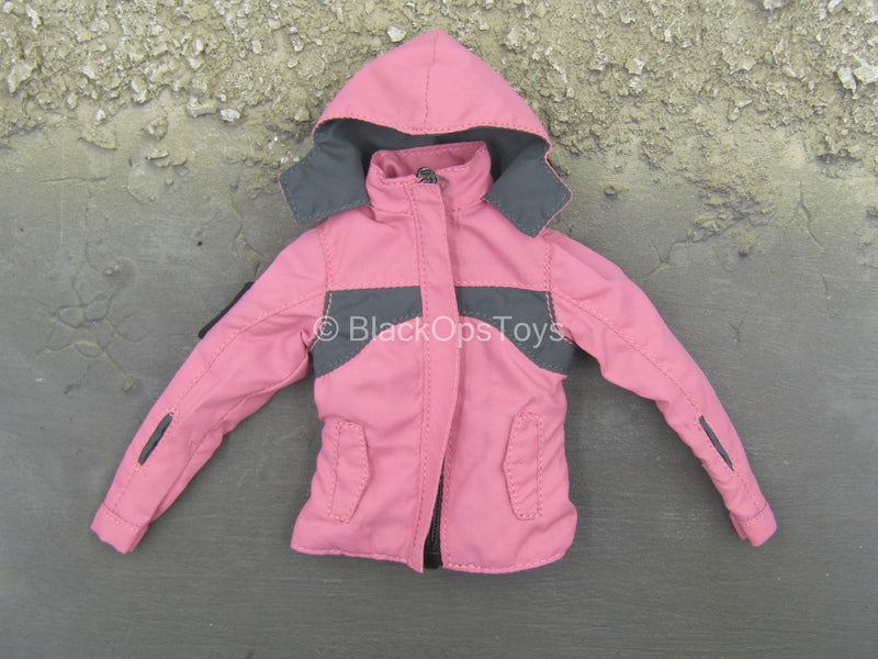 Load image into Gallery viewer, Pink Jacket &amp; Gray Beanie w/Tan Pants &amp; Boots
