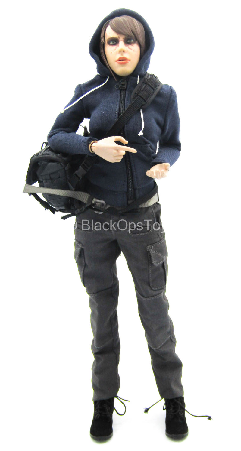 Load image into Gallery viewer, Blue Jacket &amp; Gray Pants w/Maxpedition Bag &amp; Boots
