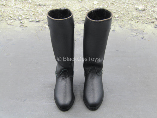 WWII - German Honor Guard - Black Leather Like Boots (Foot Type)