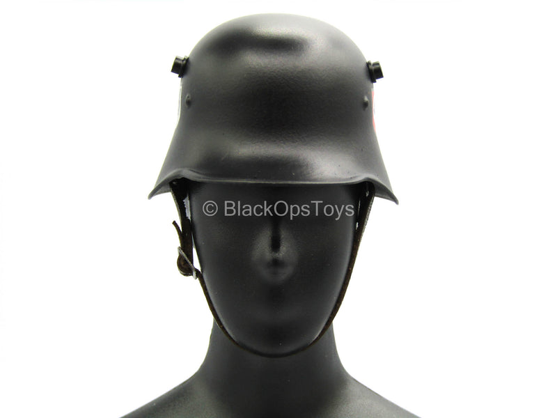 Load image into Gallery viewer, WWII - German Honor Guard - Black Metal Helmet
