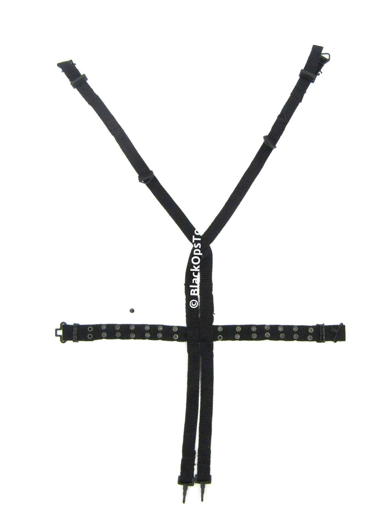 Load image into Gallery viewer, GI JOE Cobra Viper Black Y-Harness and Belt

