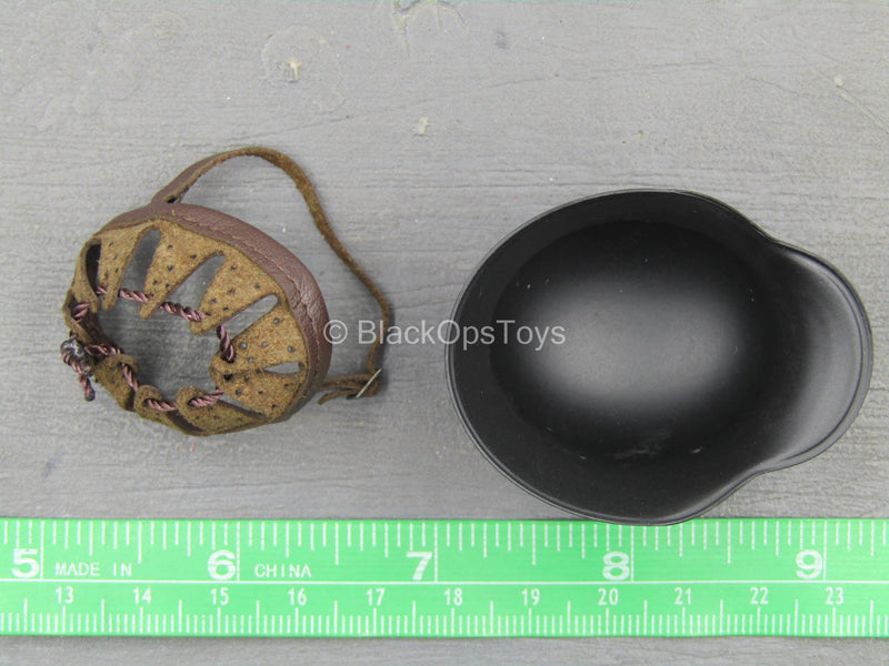 Load image into Gallery viewer, WWII - German Honor Guard - Black Metal Helmet
