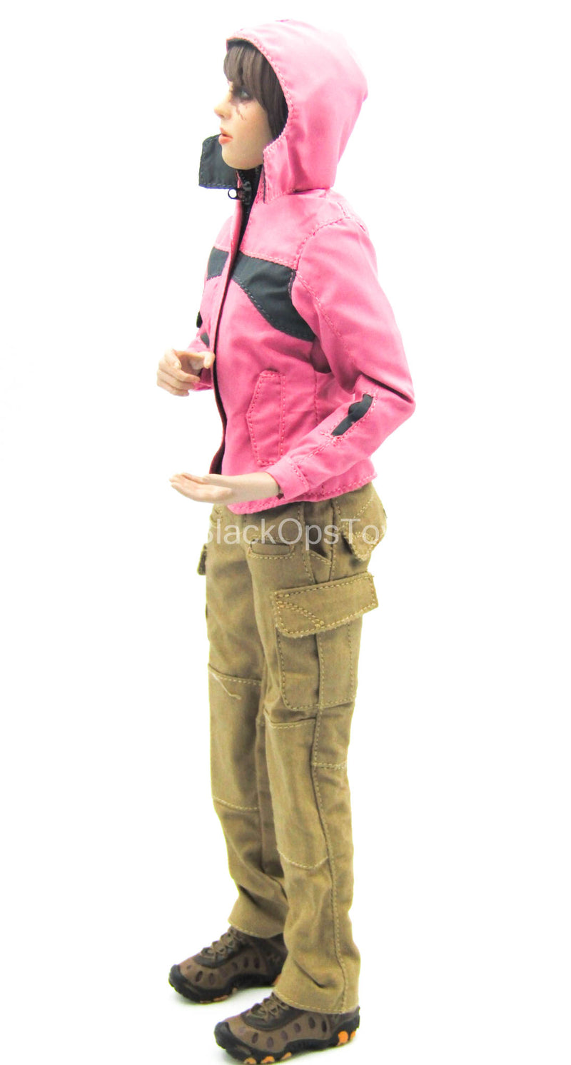 Load image into Gallery viewer, Pink Jacket &amp; Tan Pants w/Brown Shoes
