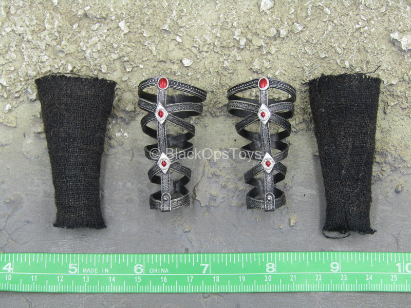 Load image into Gallery viewer, Anubis - Male Leg Armor w/Cloth
