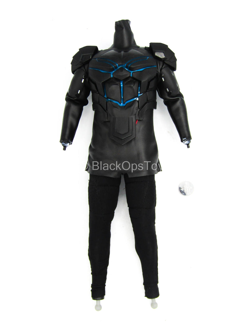 Load image into Gallery viewer, Ninja Batman Modern Ver - Black Male Body w/Armor &amp; 3D Printed Pegs
