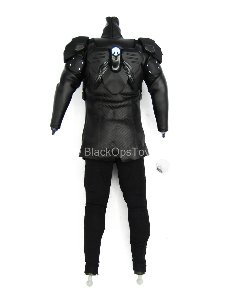 Load image into Gallery viewer, Ninja Batman Modern Ver - Black Male Body w/Armor &amp; 3D Printed Pegs
