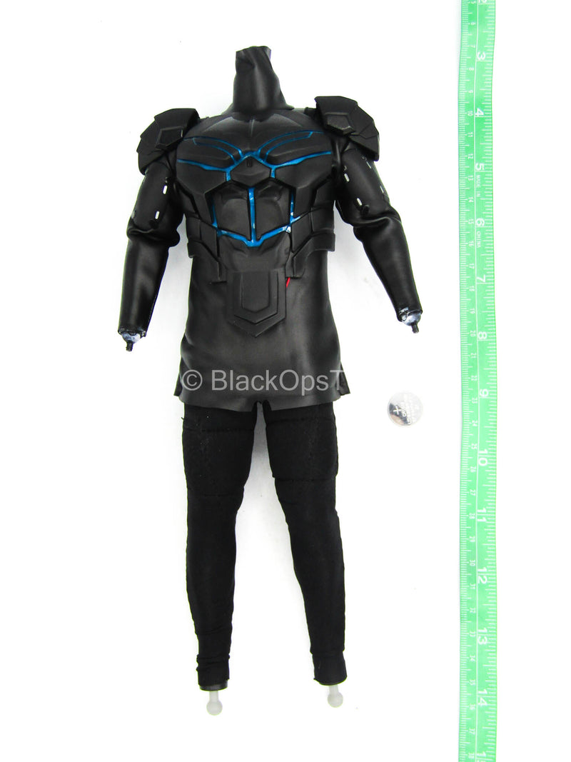 Load image into Gallery viewer, Ninja Batman Modern Ver - Black Male Body w/Armor &amp; 3D Printed Pegs
