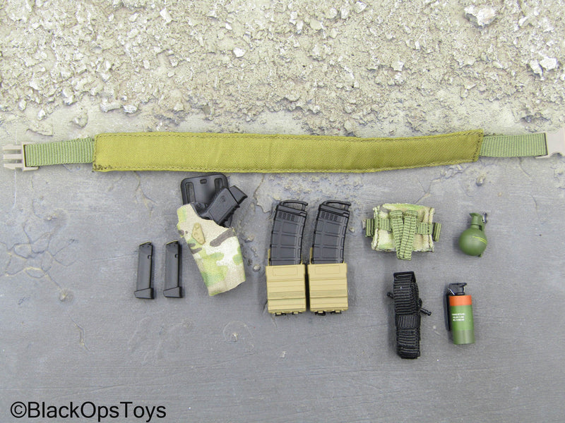 Load image into Gallery viewer, Crisis Response Force - Green MOLLE Battle Belt w/Pistol Set
