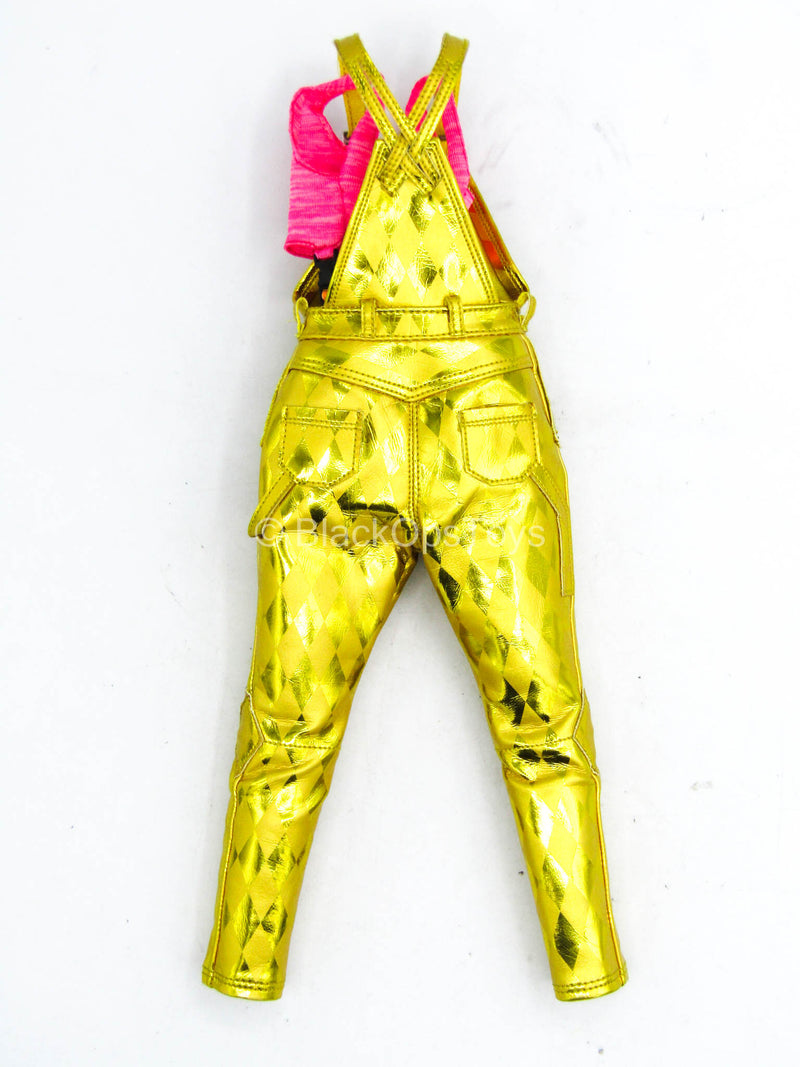 Load image into Gallery viewer, Birds Of Prey Harley Quinn - Yellow Overalls w/Pink Tank Top
