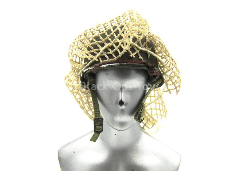 Load image into Gallery viewer, WWII - U.S. Army Airborne - Weathered Helmet w/Net Cover
