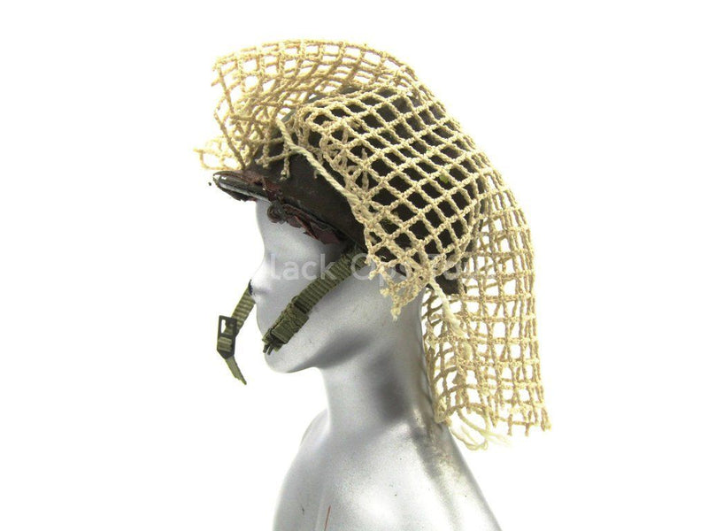 Load image into Gallery viewer, WWII - U.S. Army Airborne - Weathered Helmet w/Net Cover
