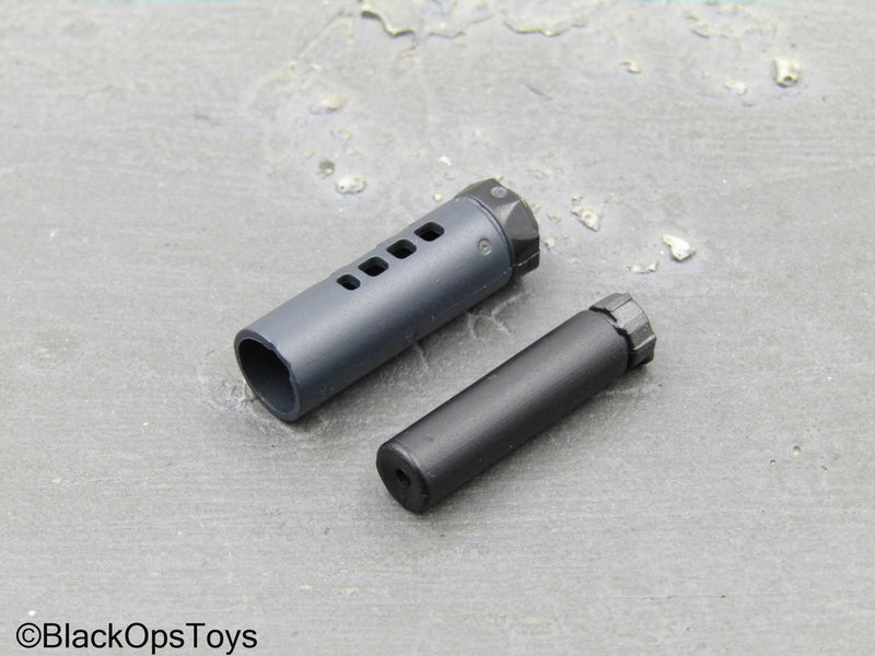 Load image into Gallery viewer, Crisis Response Force Exc - Black &amp; Grey 5.56 Suppressor w/Cover
