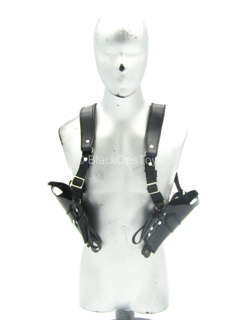 Load image into Gallery viewer, Club 2 - Van Ness - Black Leather Like Dual Shoulder Holster
