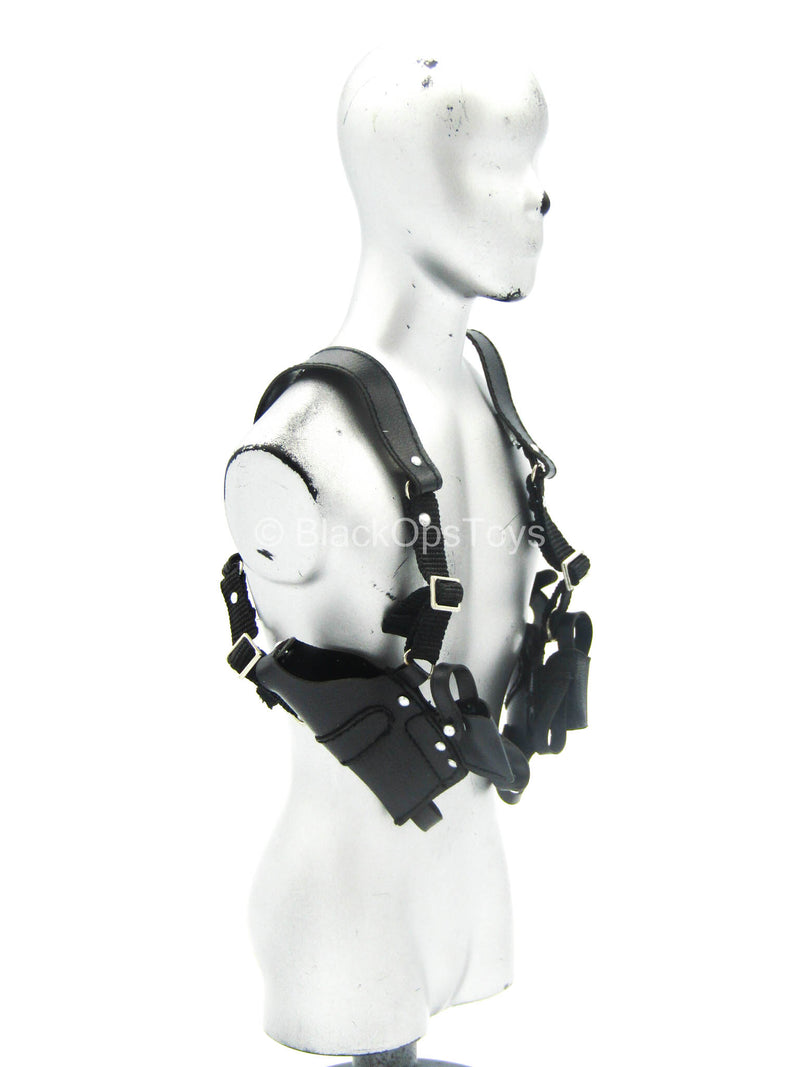 Load image into Gallery viewer, Club 2 - Van Ness - Black Leather Like Dual Shoulder Holster

