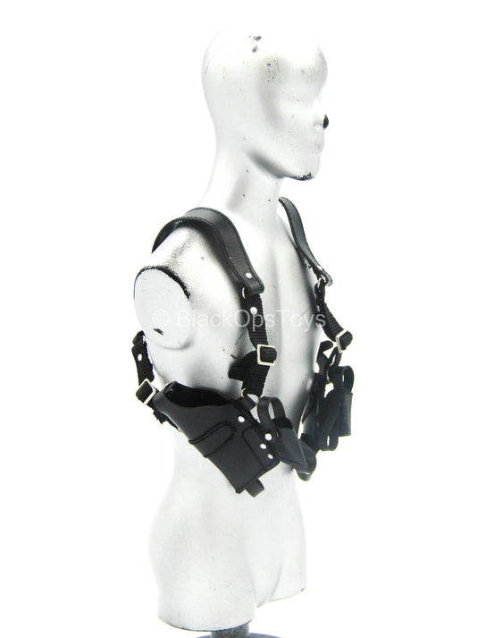 Club 2 - Van Ness - Black Leather Like Dual Shoulder Holster