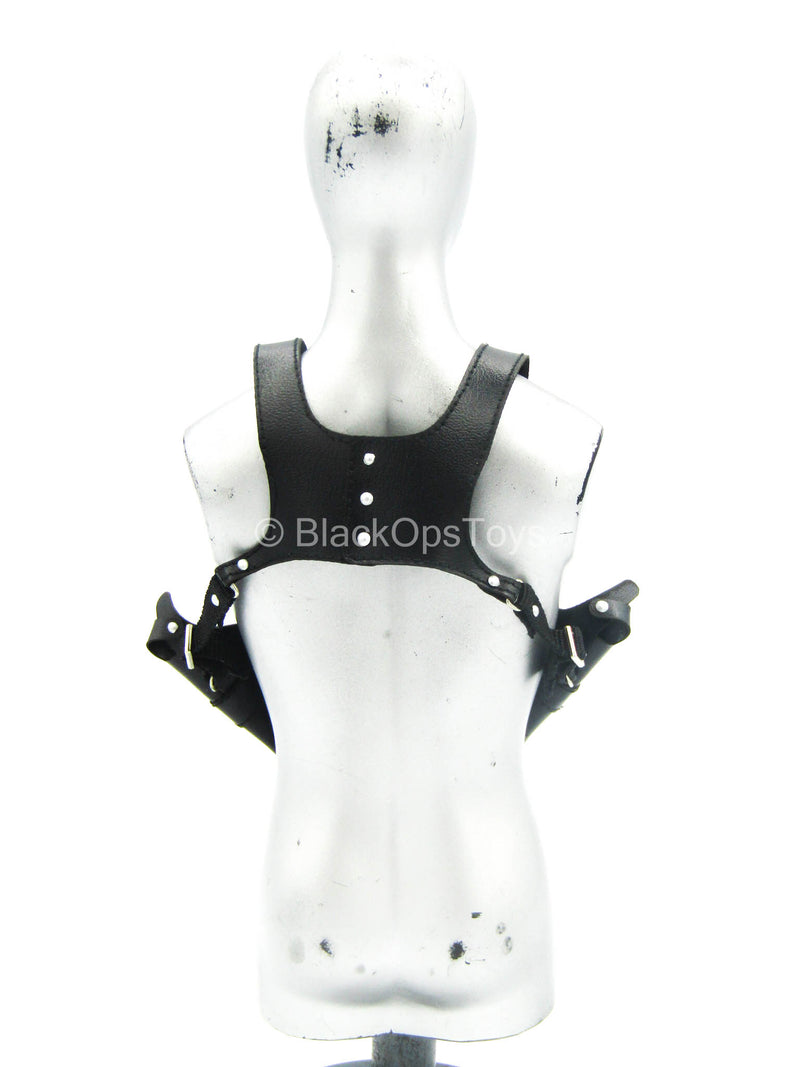 Load image into Gallery viewer, Club 2 - Van Ness - Black Leather Like Dual Shoulder Holster
