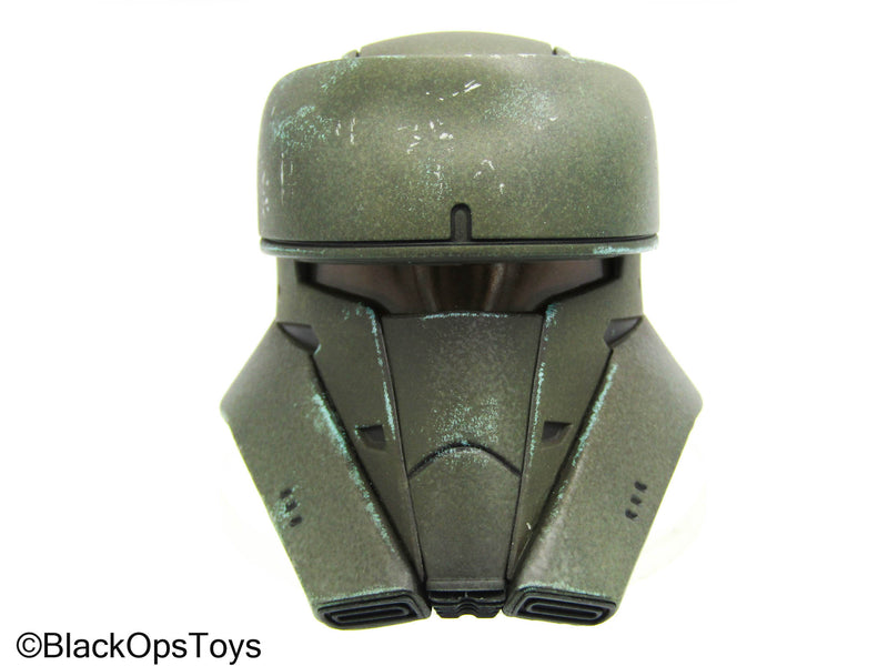 Load image into Gallery viewer, Star Wars Transport Trooper - Green Trooper Helmeted Head Sculpt

