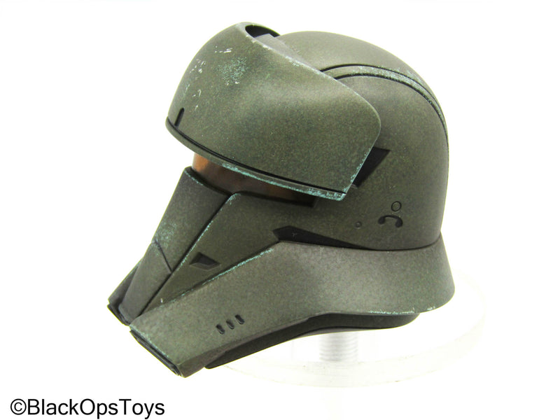 Load image into Gallery viewer, Star Wars Transport Trooper - Green Trooper Helmeted Head Sculpt
