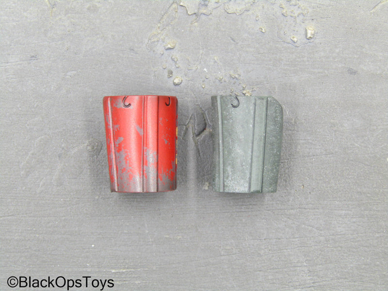 Load image into Gallery viewer, Star Wars Transport Trooper - Red &amp; Green Bicep Armor Bands
