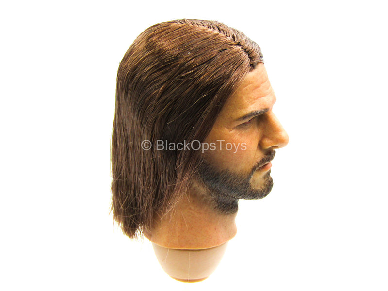 Load image into Gallery viewer, Devoted Samurai Trainee Version - Male Head Sculpt w/Rooted Hair

