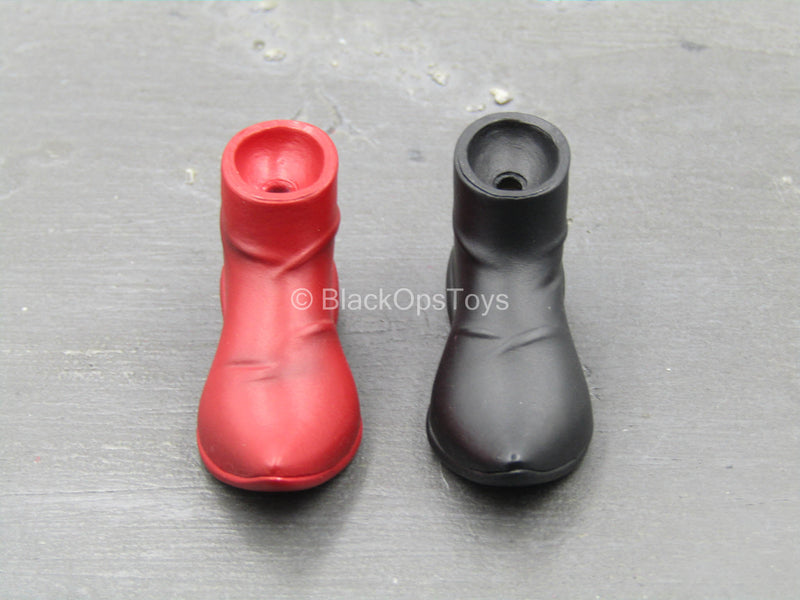 Load image into Gallery viewer, Batman Ninja Harley Quinn - Red &amp; Black Female Boots (Peg Type)
