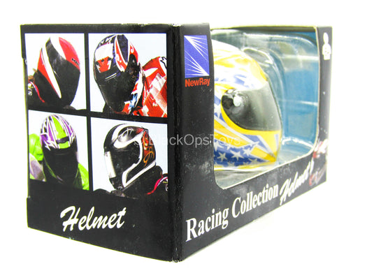 Racing Collection - Yellow Motorcycle Helmet - MINT IN BOX