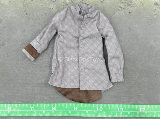 Detroit Revolution - Kara - Gray Pattern Button-Up