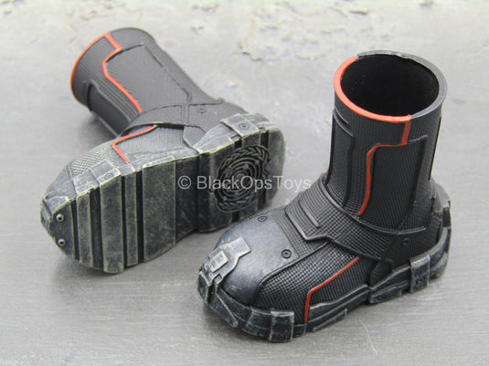 The Wandering Earth - Black Armored Boots (Peg Type)