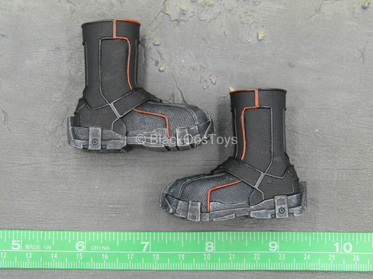 The Wandering Earth - Black Armored Boots (Peg Type)