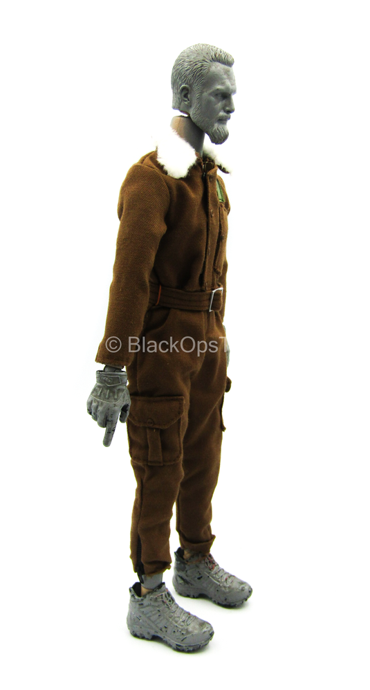 WWII - Pearl Harbor - Brown Jumpsuit w/Fur Like Collar