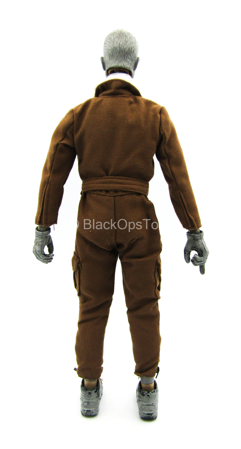 Load image into Gallery viewer, WWII - Pearl Harbor - Brown Jumpsuit w/Fur Like Collar
