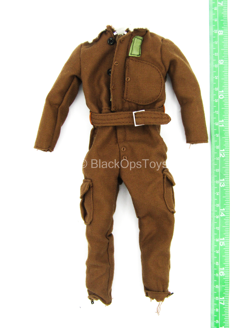 Load image into Gallery viewer, WWII - Pearl Harbor - Brown Jumpsuit w/Fur Like Collar
