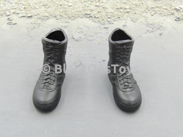 Load image into Gallery viewer, Dragon Hong Kong Police S.D.U. Wai Black Combat Boots Foot Type
