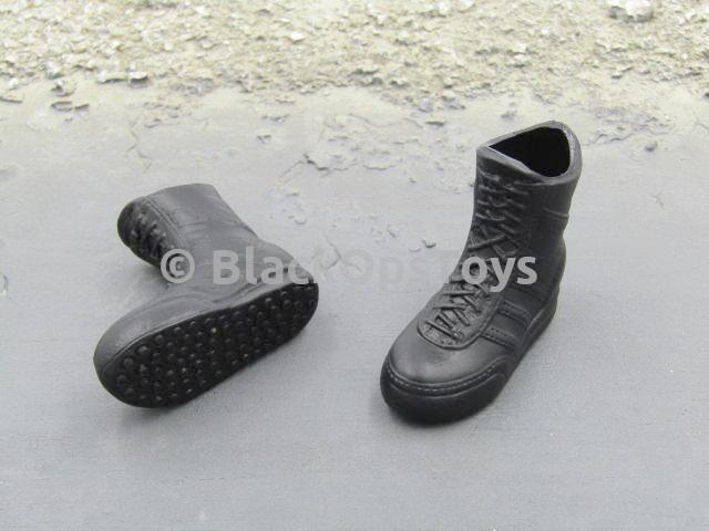 Load image into Gallery viewer, Dragon Hong Kong Police S.D.U. Wai Black Combat Boots Foot Type
