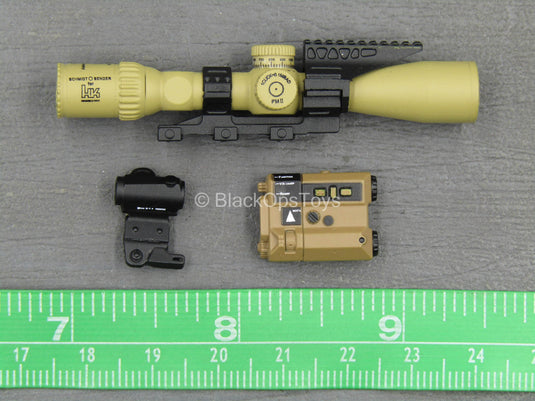 Tan Scope w/PEQ & Canted Red Dot Sight