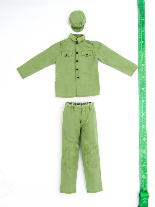 Brave In Triangle - Green Military Uniform Set